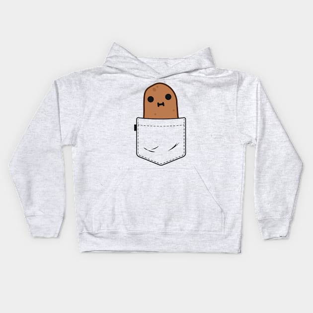 Pocket Potato Shirts For Girls Women Kids Funny Vegetable Kids Hoodie by 14thFloorApparel